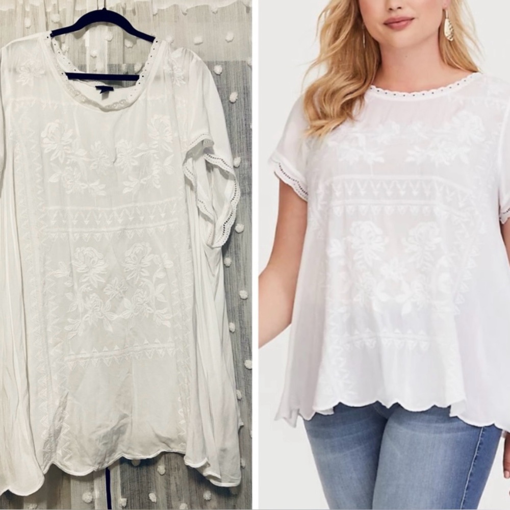 Torrid Embroidered Chalice Top